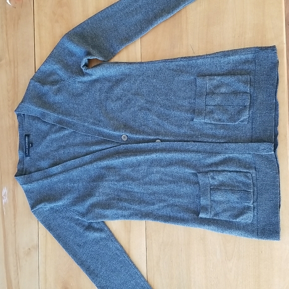 Grey Wool Blend Cardigan - Picture 2 of 11